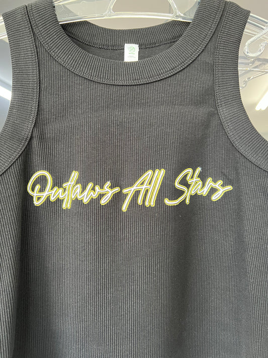 Black Cropped Outlaws Tank